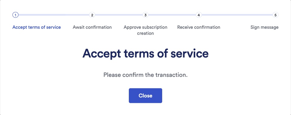 Chainlink Functions accept ToS